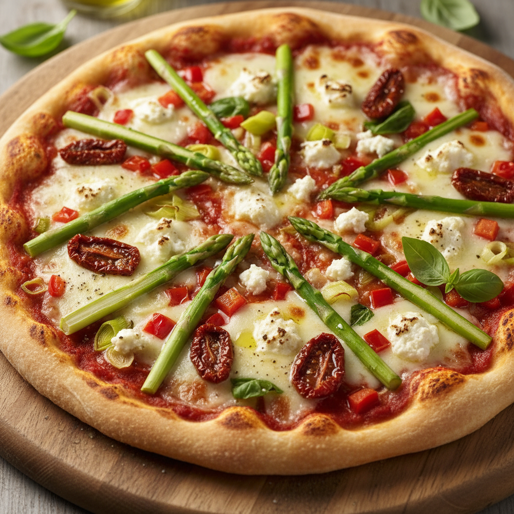 Pizza aux asperges