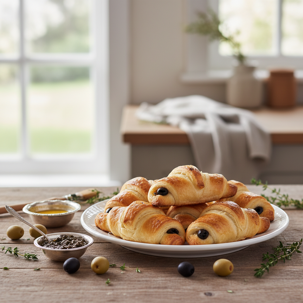 Croissants aux olives