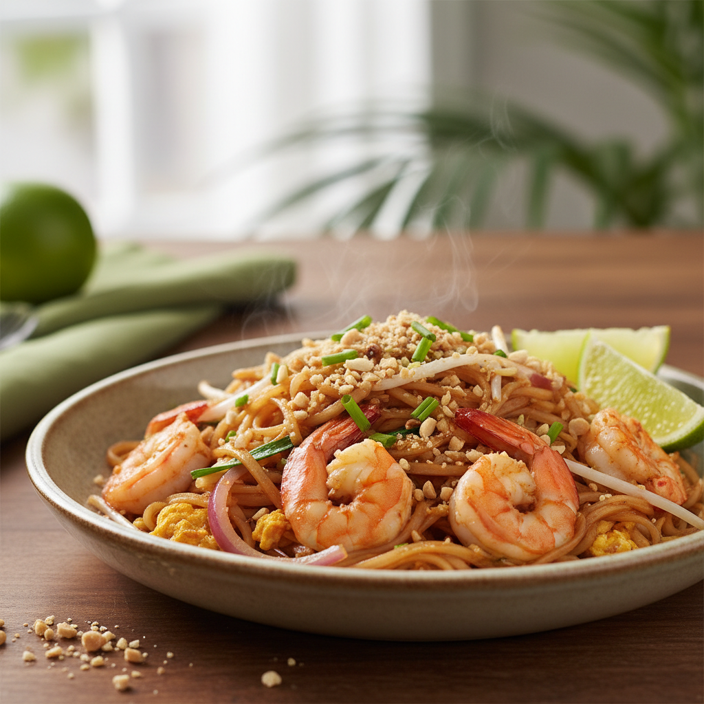 Pad Thaï aux crevettes