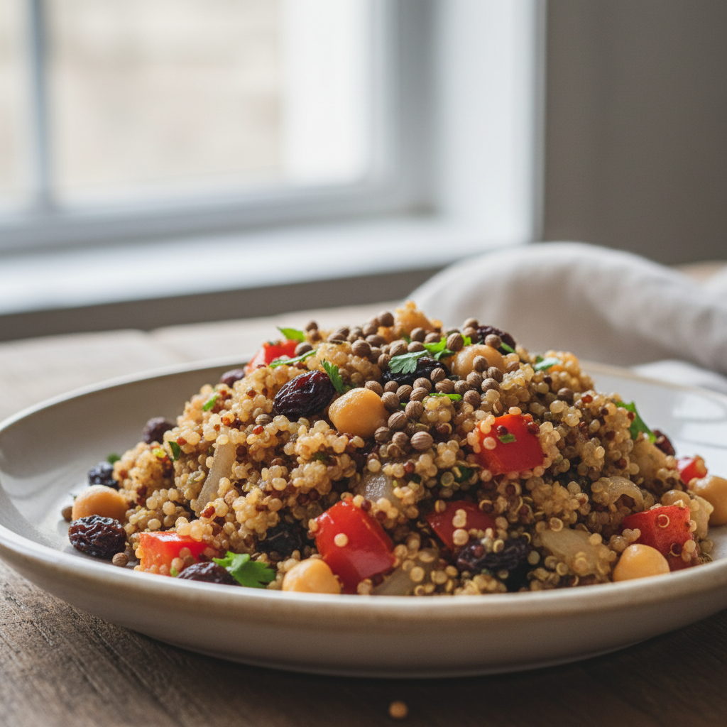 Pilaf de quinoa à l’orientale