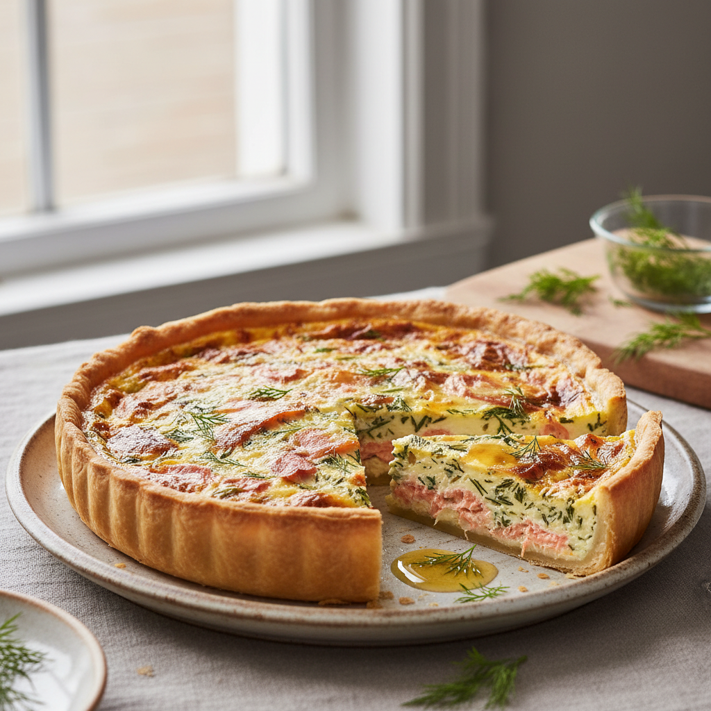 Quiche aux deux saumons