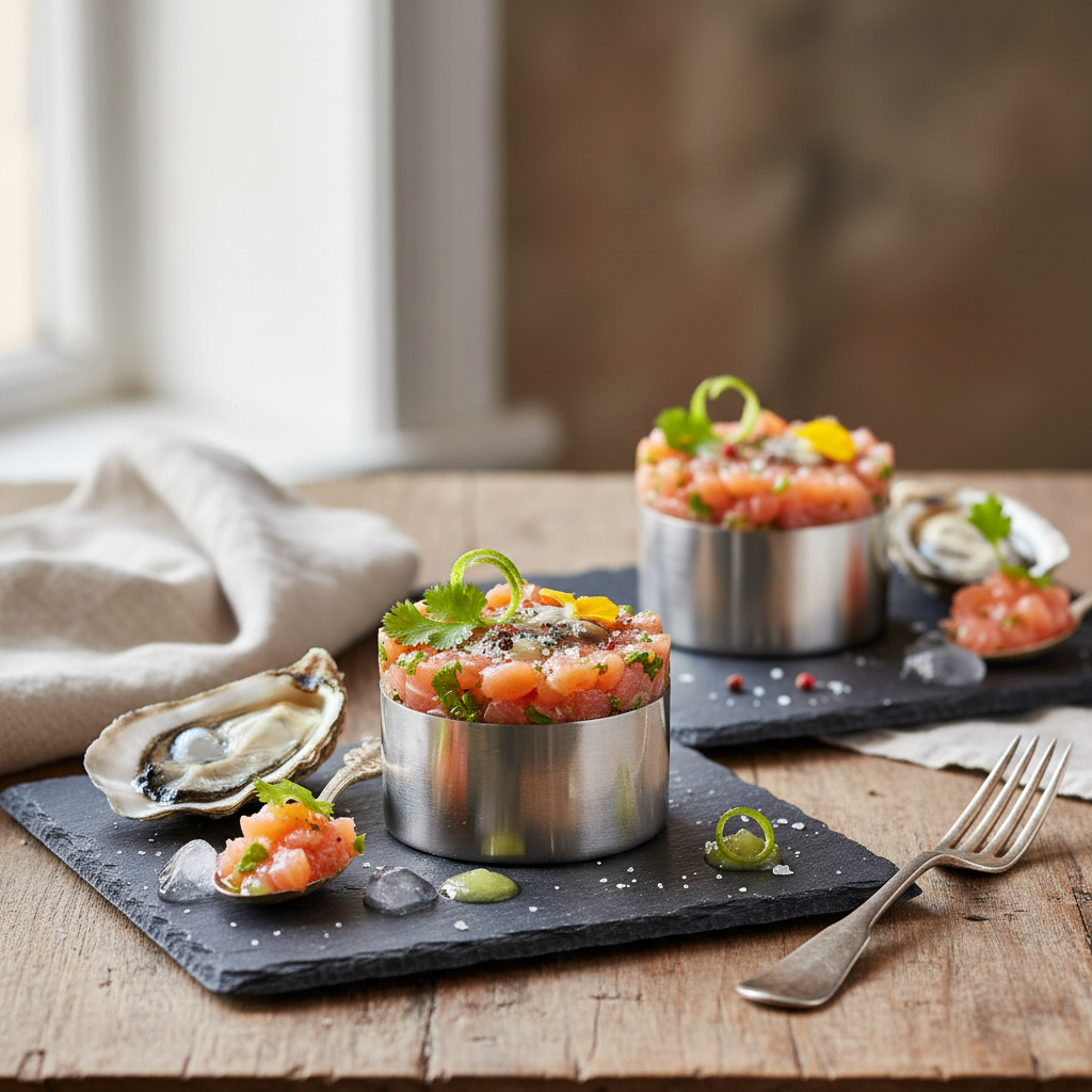 Tartare de saumon à la coriandre