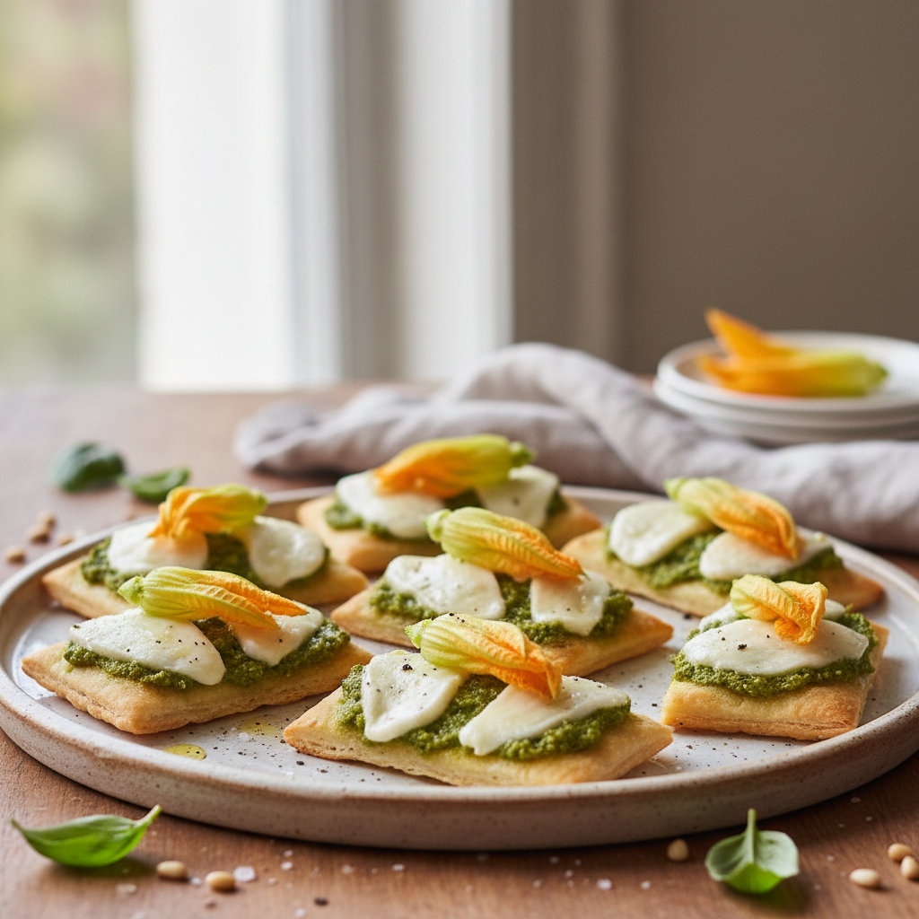 Pizzettes au pesto vert et mozzarella Airfryer