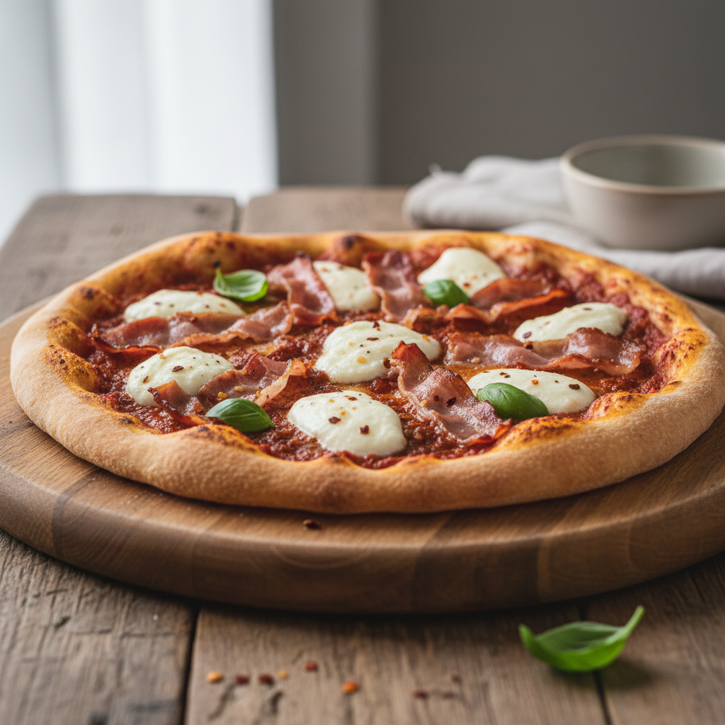 Pizza au pesto rosso et pancetta Airfryer