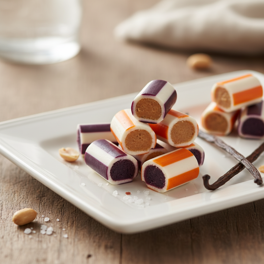 Bonbons sucres d’orge fourrés