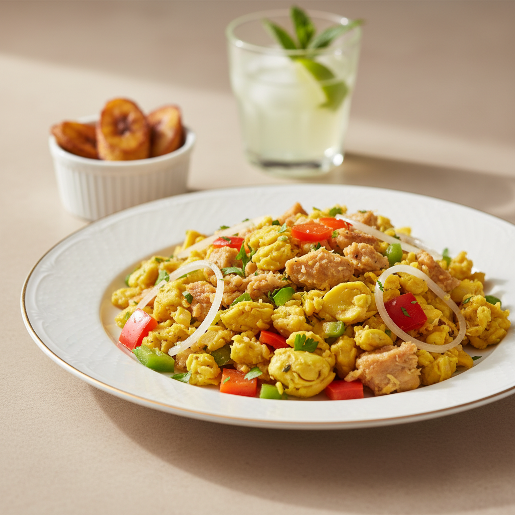 Ackee et Poisson Salé à la Jamaïcaine