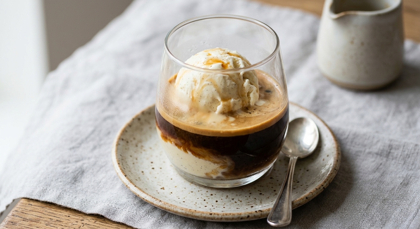 Affogato : café et glace vanille à l'italienne