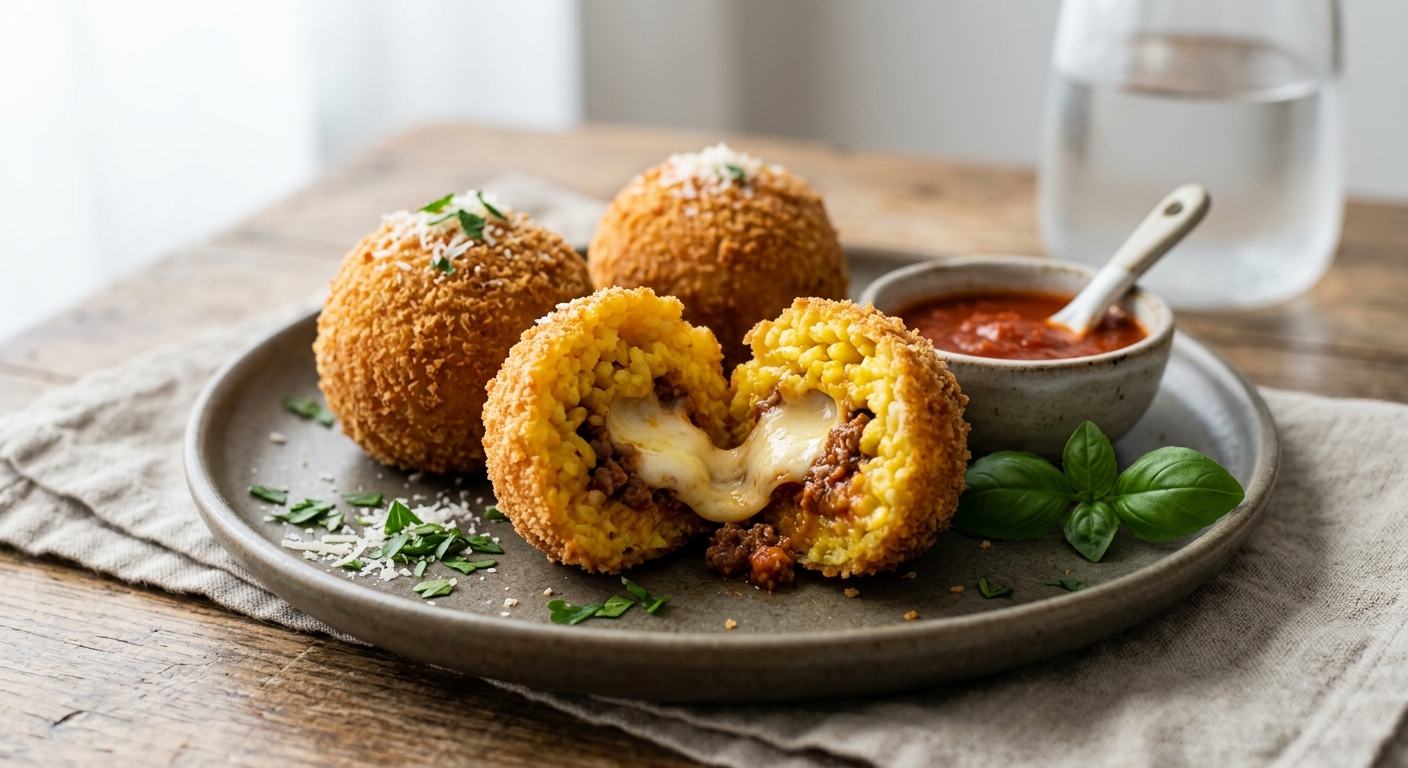 Arancini classiques farcis mozzarella et bolognaise : la meilleure recette