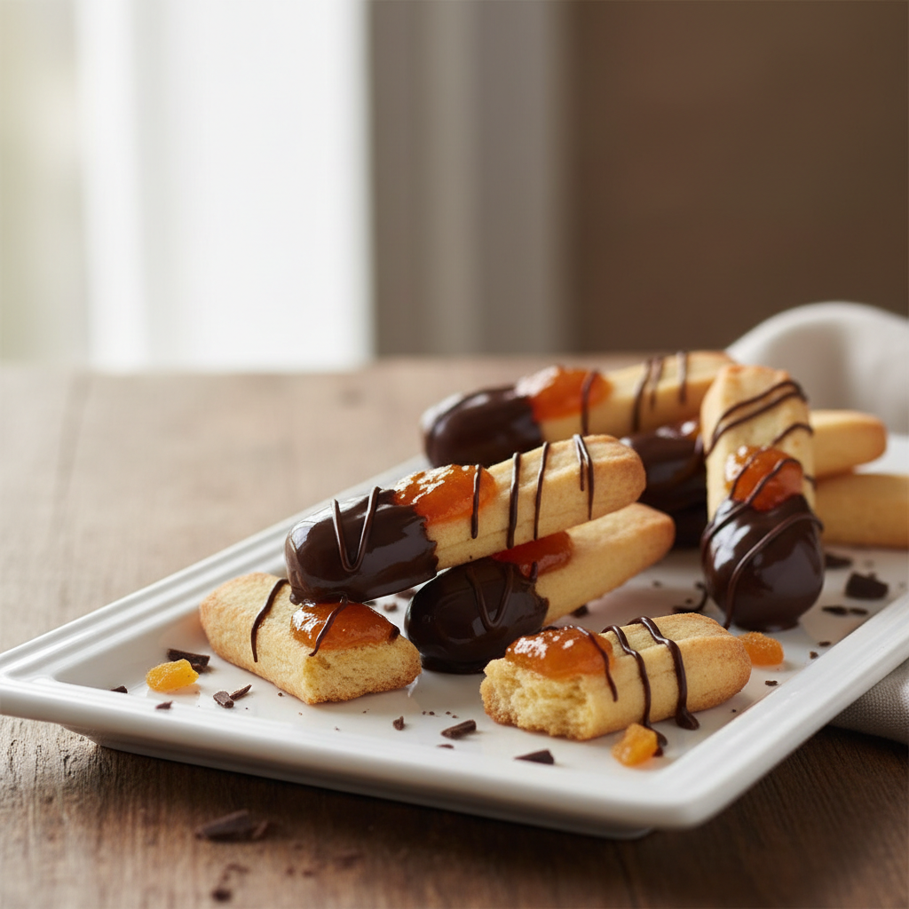 Bâtonnets confiture et chocolat