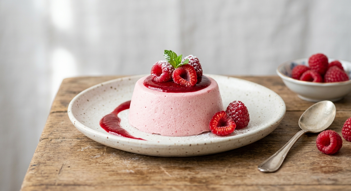 Bavarois aux framboises