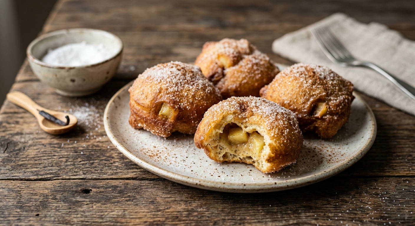 Beignets aux pommes à la vanille de bourbon