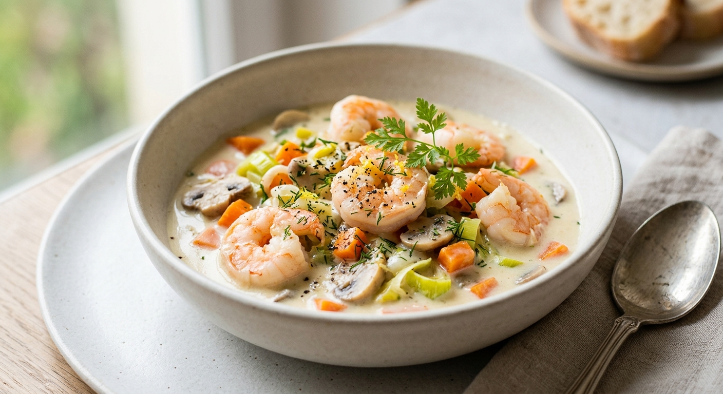 Blanquette express aux crevettes