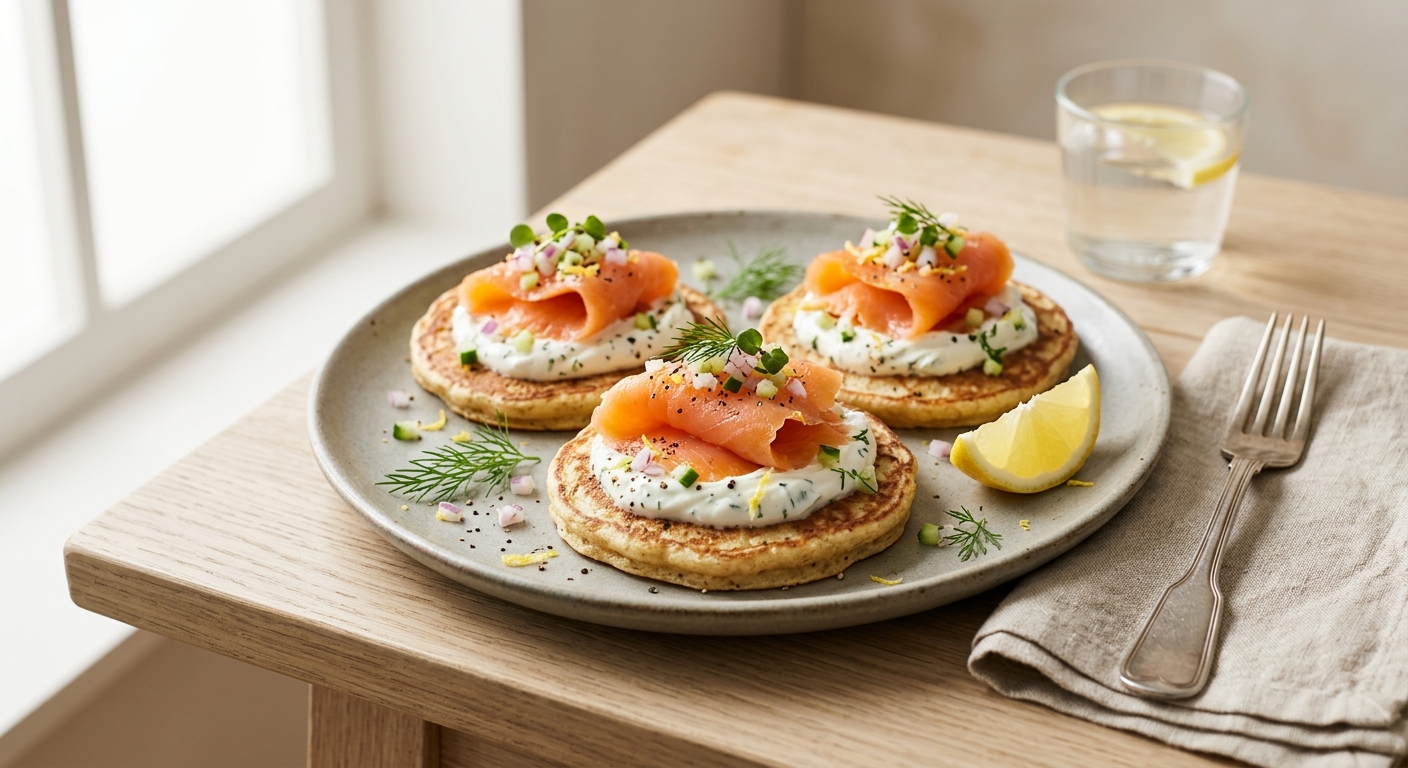Blinis maison au saumon fumé