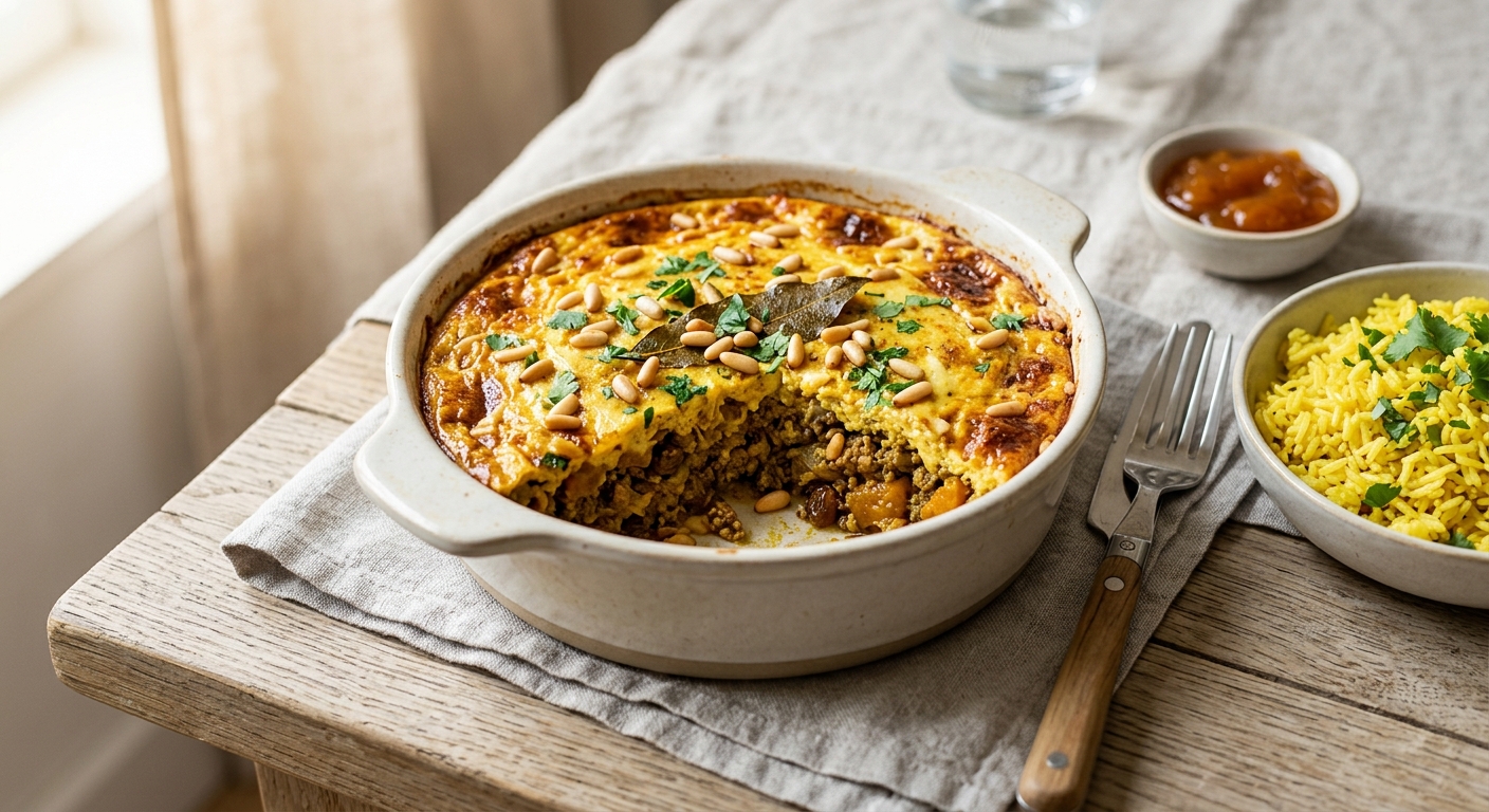 Bobotie de Camilla à l'agneau et au curry