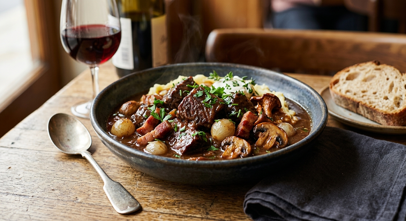 Fondant de boeuf bourguignon