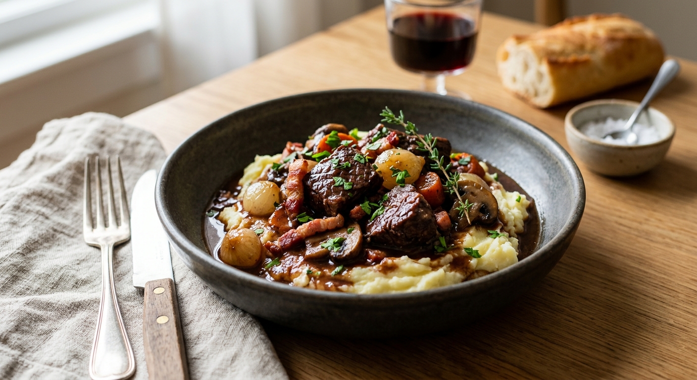 Boeuf bourguignon rapide
