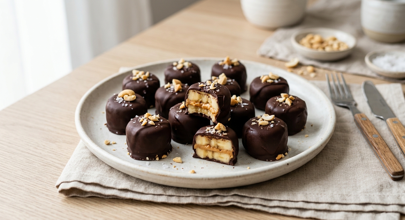 Bouchées bananes, beurre de cacahuète by estellecooking