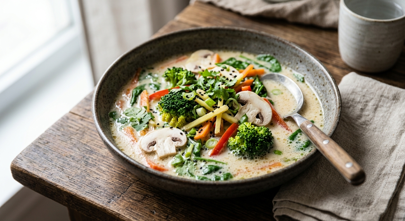 Bouillon coco aux légumes