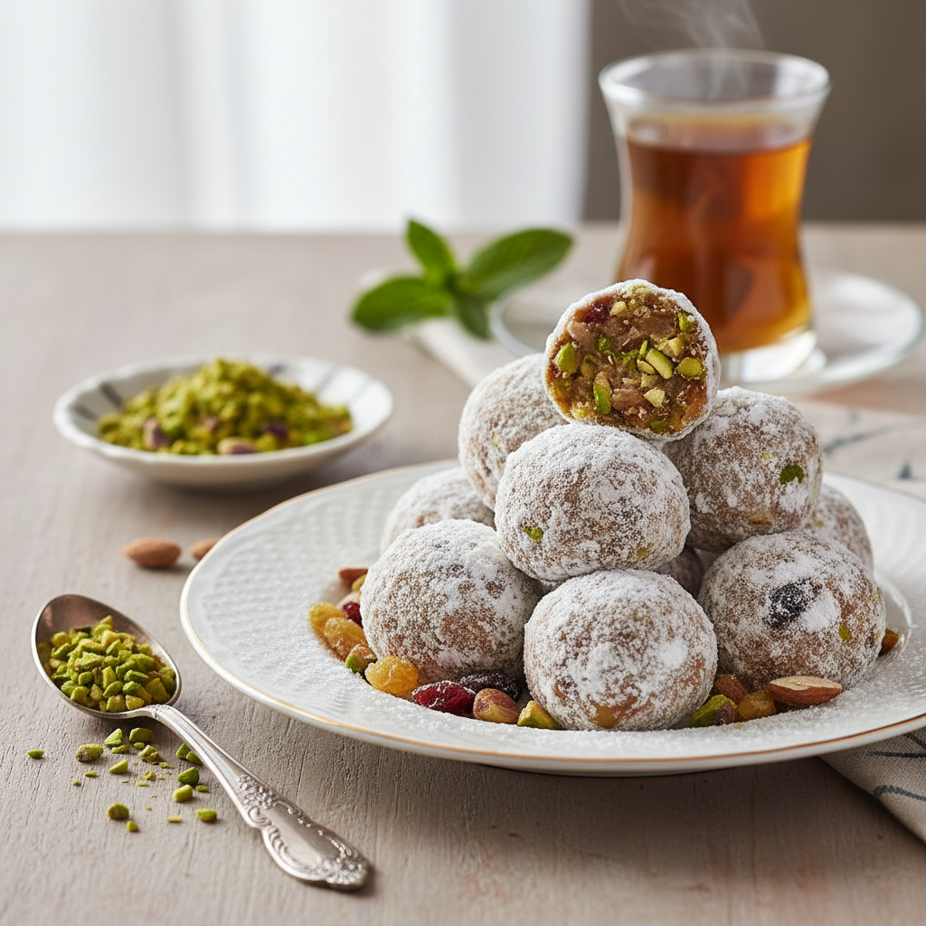 Boules aux pistaches et fruits secs
