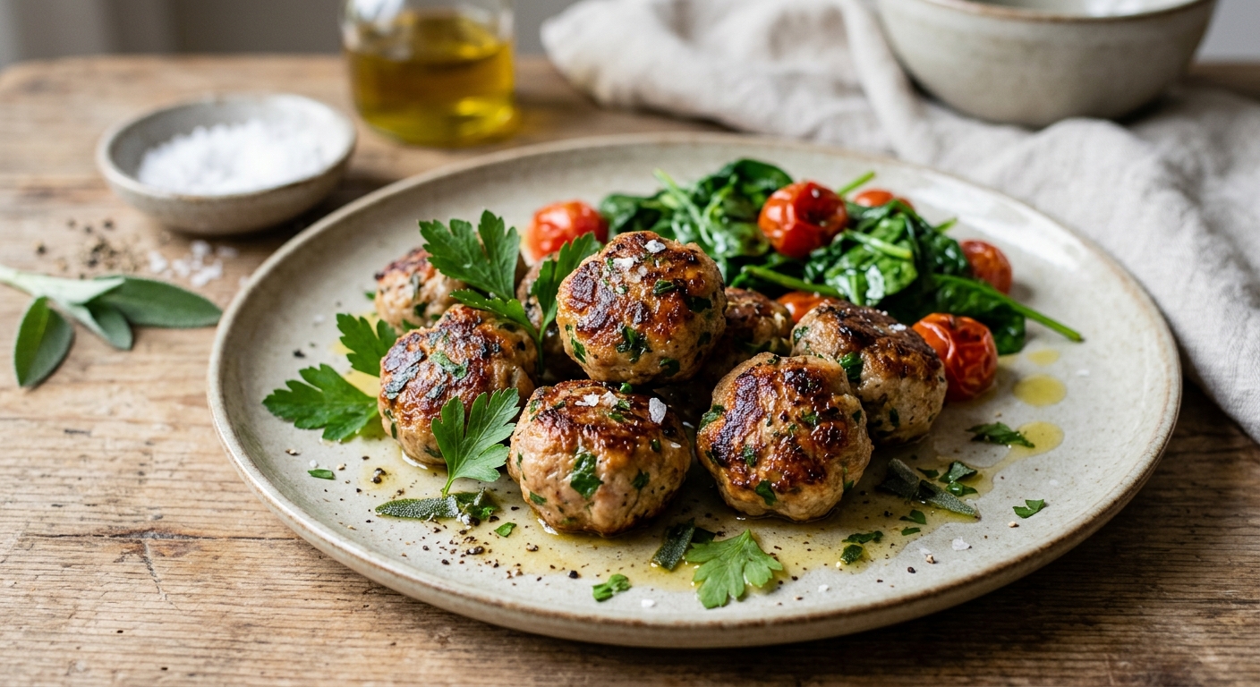 Boulettes aux herbes (persil et sauge)