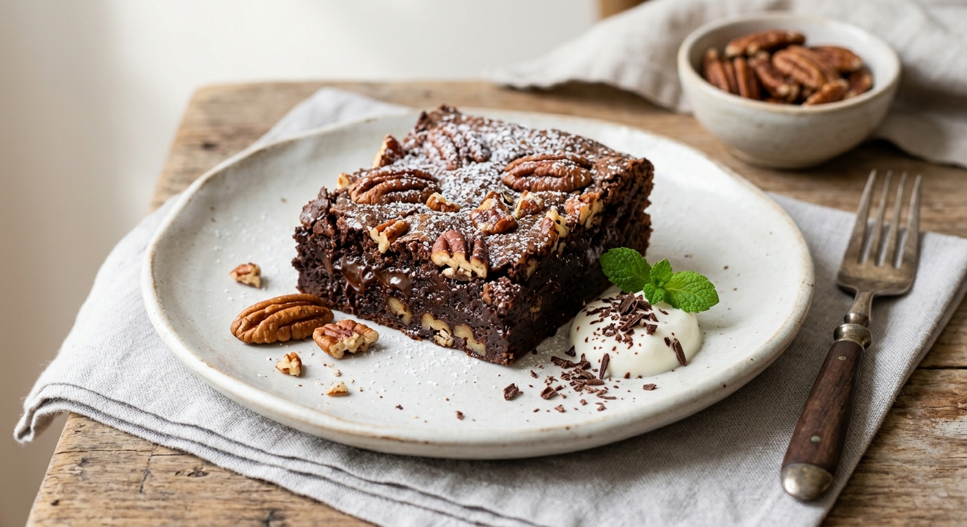 Brownie fondant aux noix de pécan