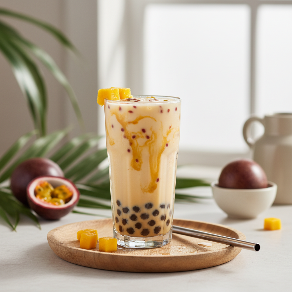 Bubble tea mangue et fruit de la passion