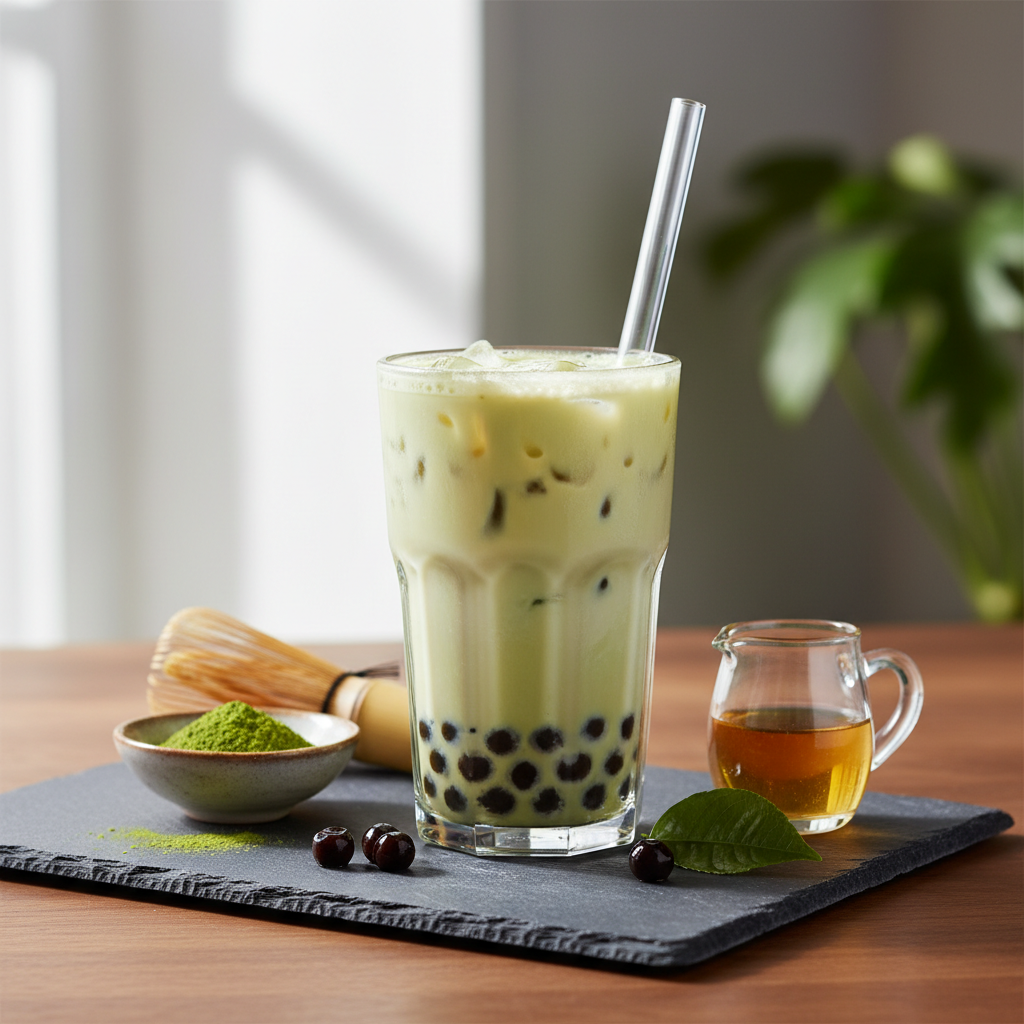 Bubble tea thé matcha