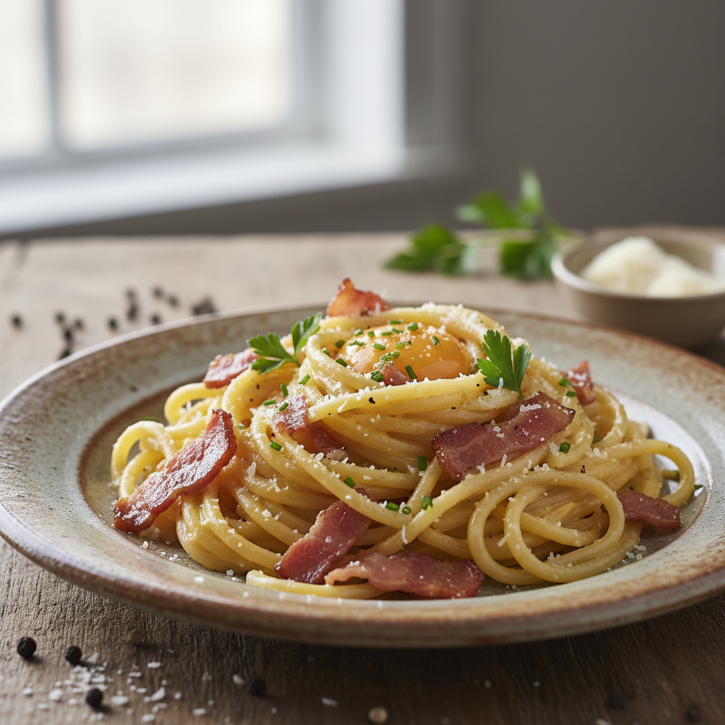 Bucatini à la carbonara, ma recette sans crème fraîche