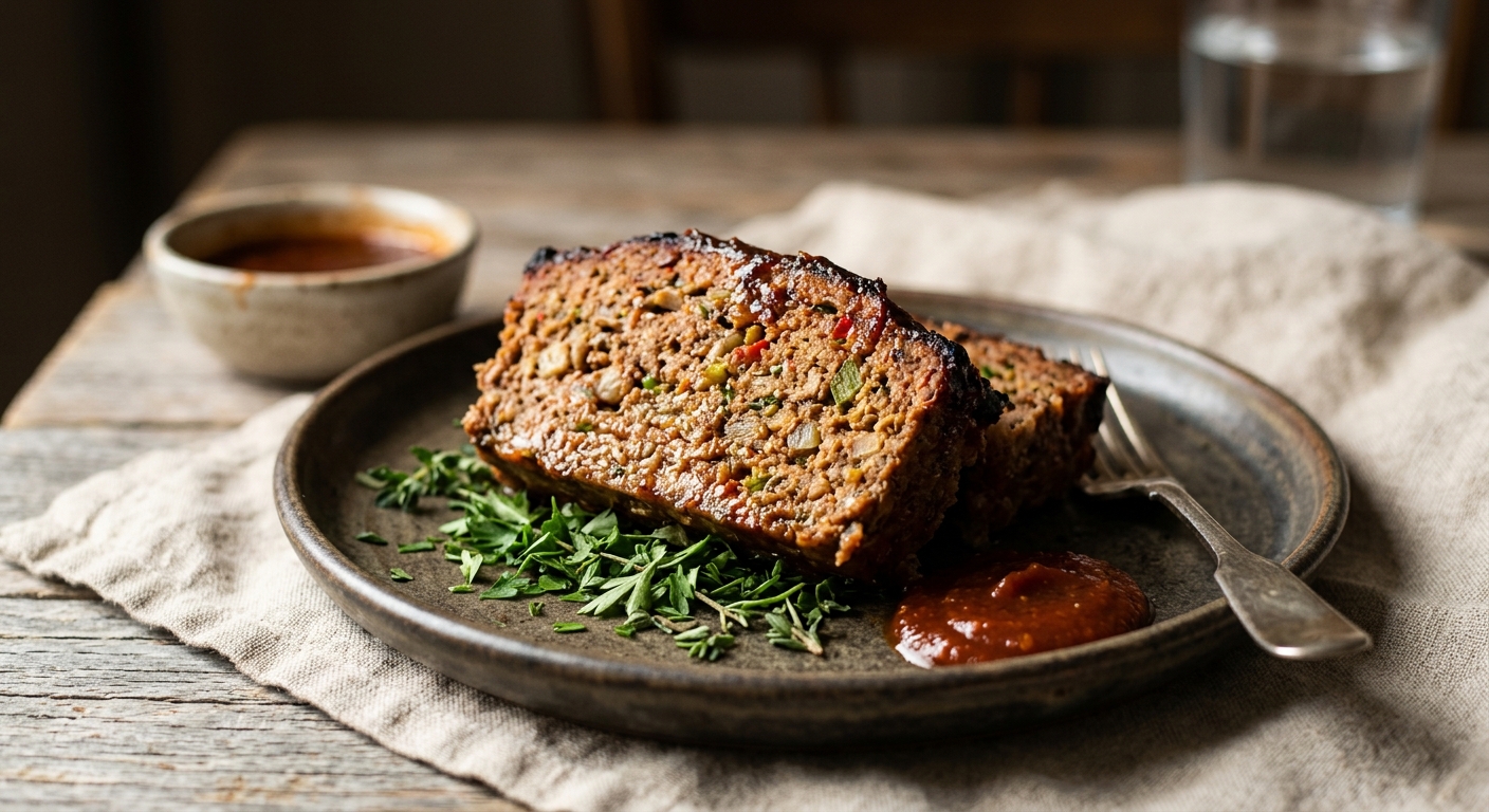Cajun meatloaf ou pain de viande épicé