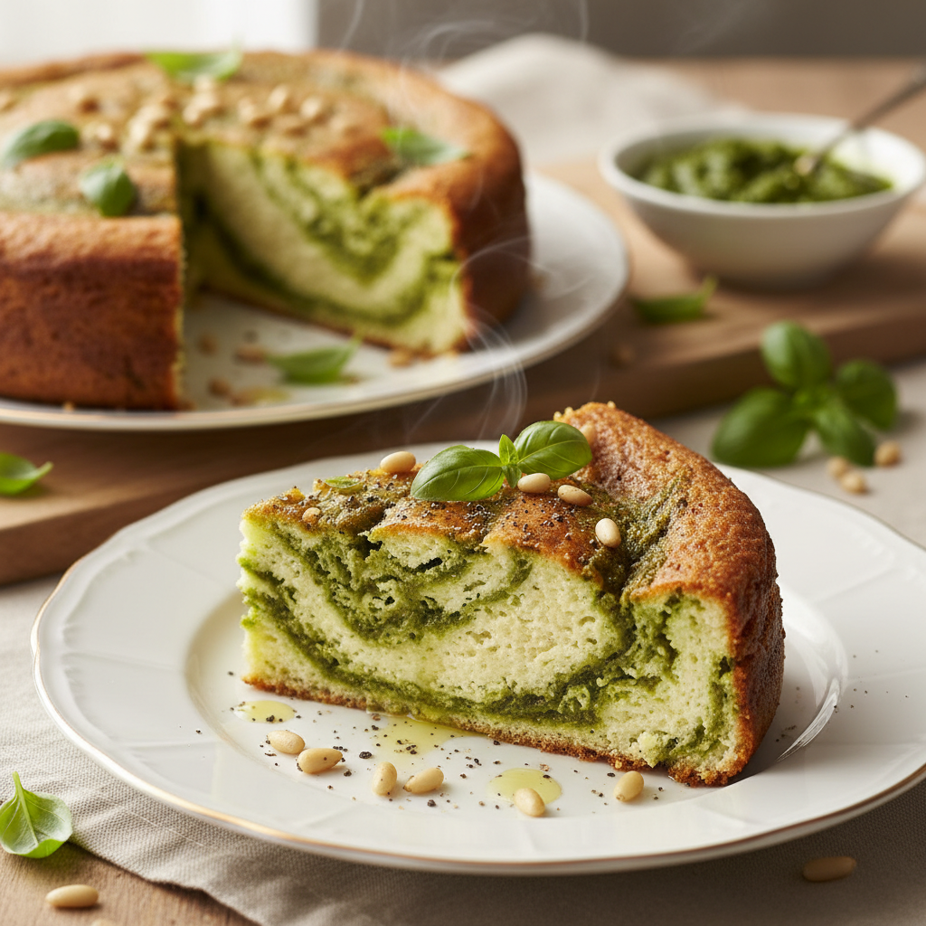 Cake à la ricotta et au pesto