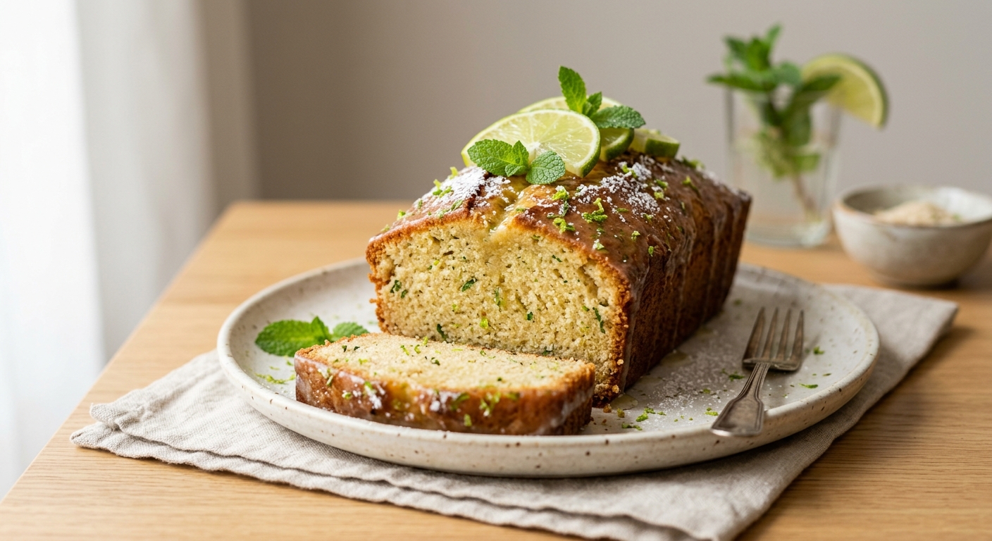 Cake au mojito (menthe rhum et citron vert)