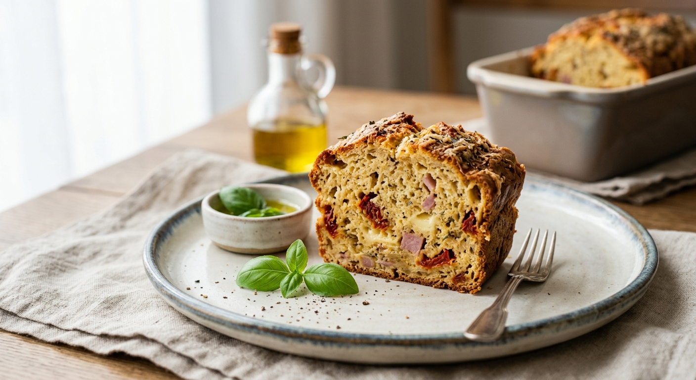 Cake salé aux tomates séchées et parmesan