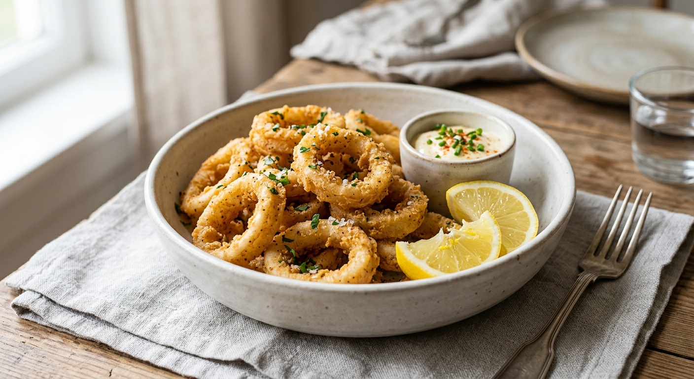 Calamars à la romaine au Airfryer