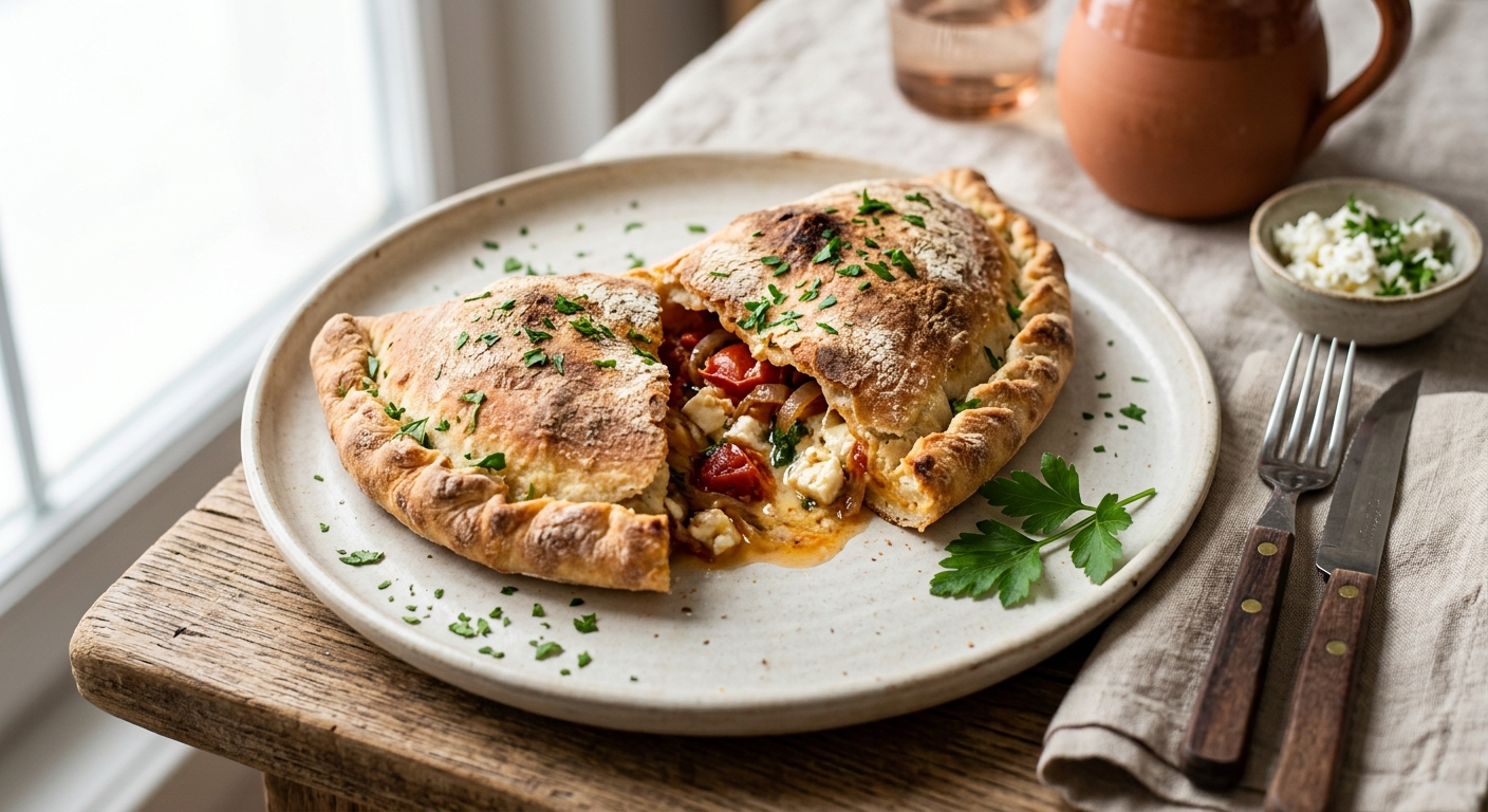 Calzone aux légumes à la feta