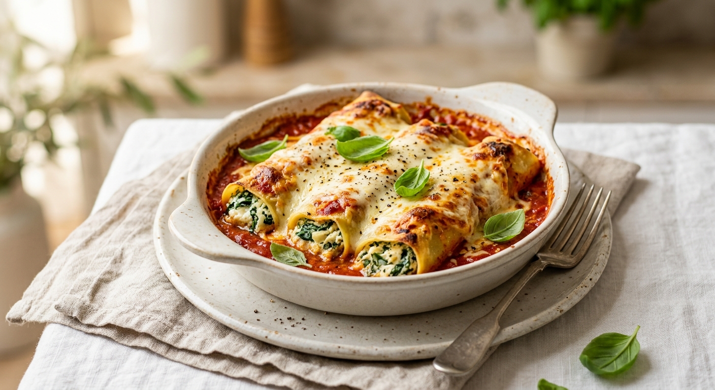 Cannellonis ricotta épinards au Thermomix