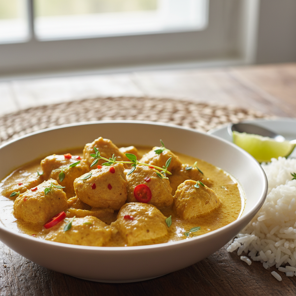 Cari de poulet au lait de coco