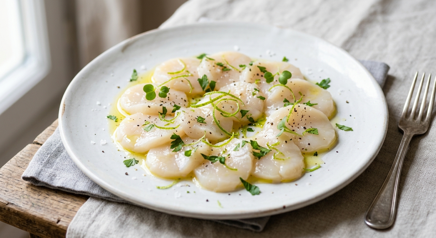 Carpaccio Saint Jacques au citron vert
