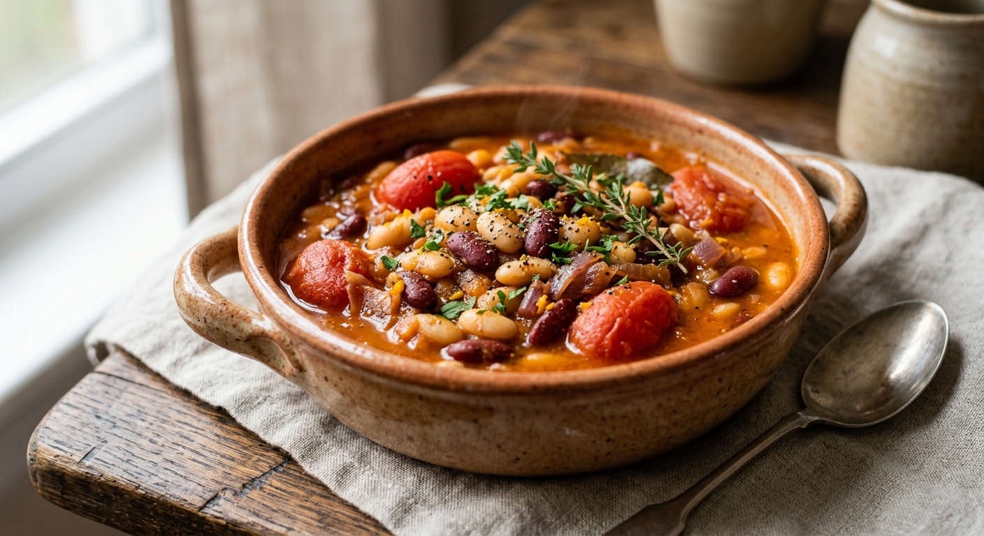 Cassoulet aux haricots rouges et blancs et épices douces