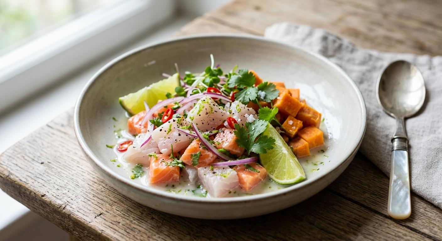 Ceviche aux deux poissons