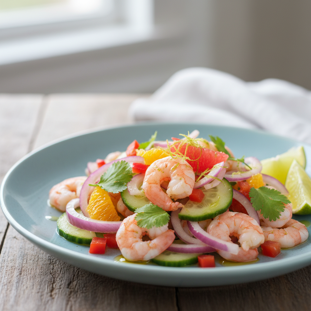 Ceviche de crevettes nordiques