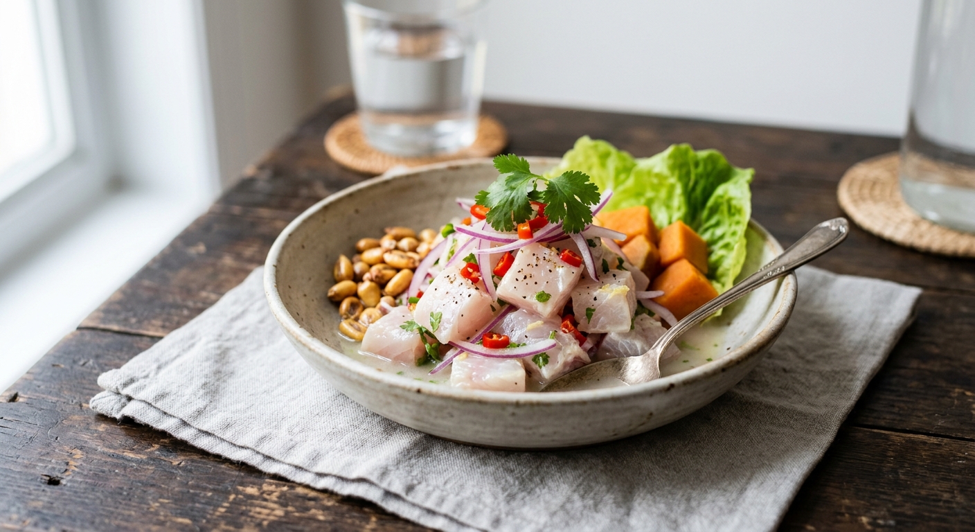 Ceviche péruvien de poisson