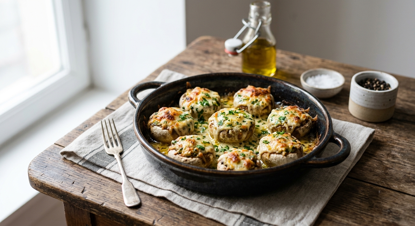 Champignons farcis au fromage