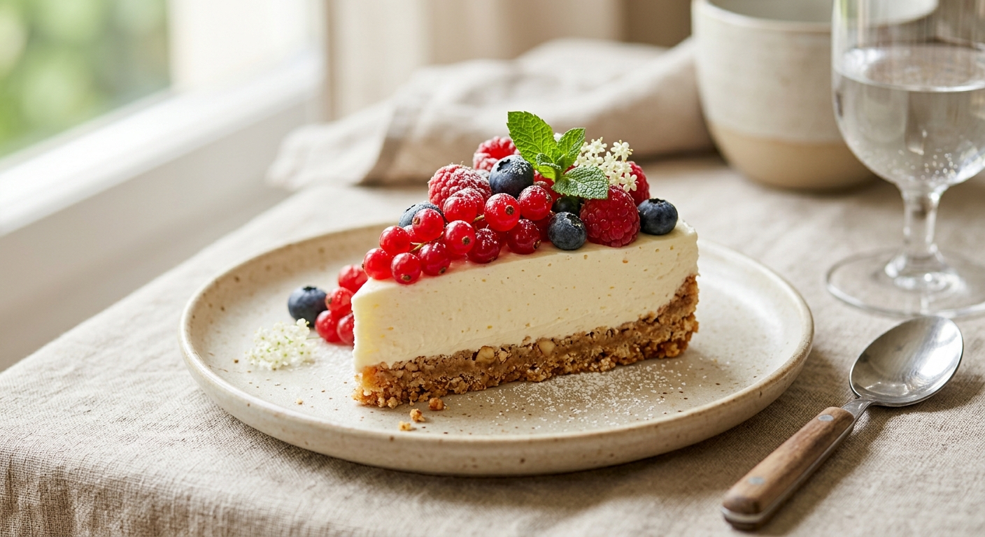 Cheesecake sans cuisson aux fruits rouges de Cyril Lignac
