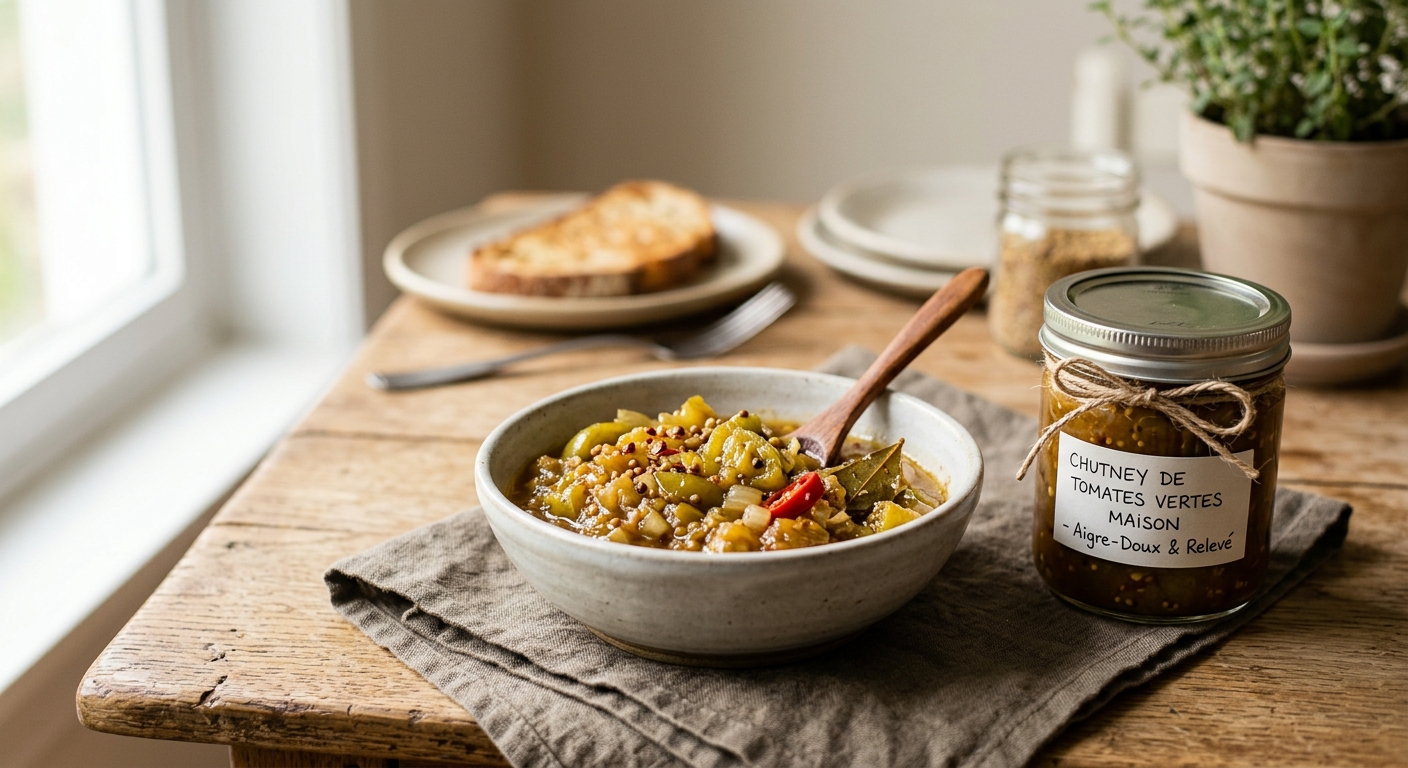 Chutney de tomates vertes maison