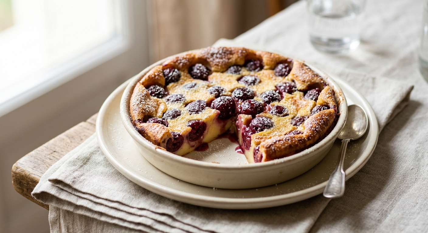 Clafoutis aux cerises congelées