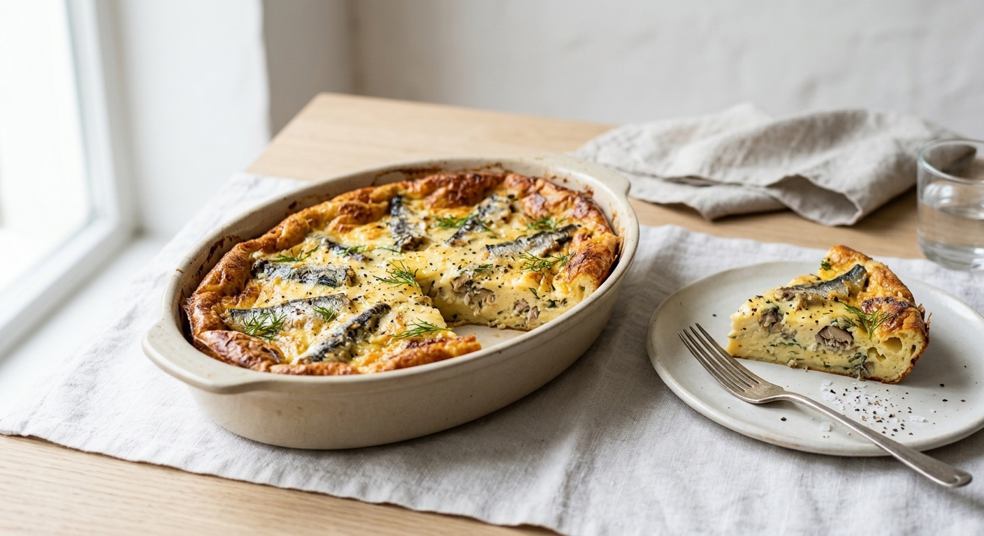 Clafoutis rapide à la sardine