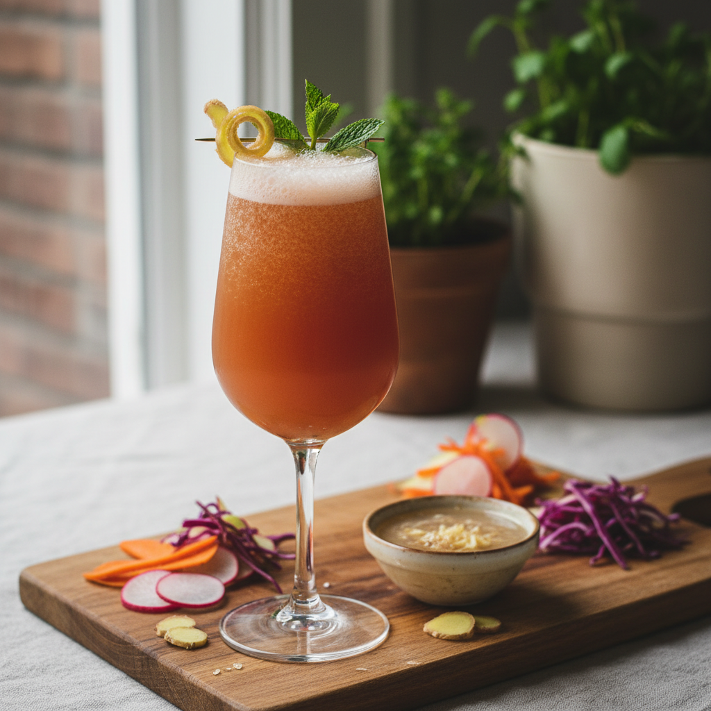 Cocktail de jus de légumes fermenté