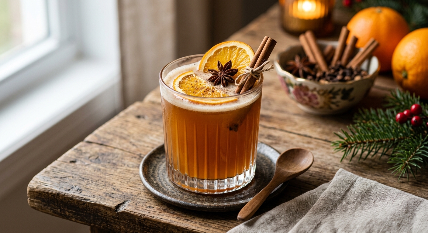 Cocktails de Noël à l’orange et aux épices