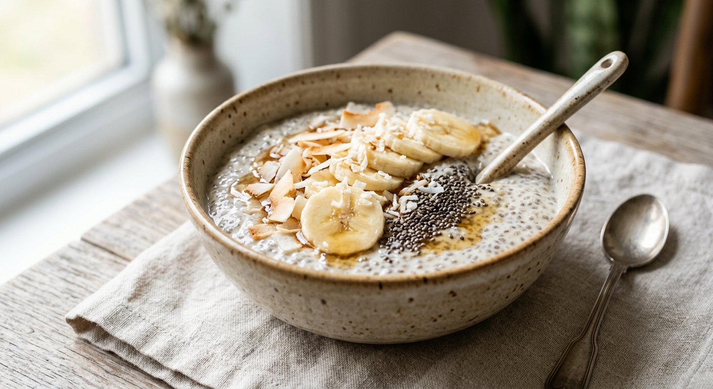 Coco banana chia pudding