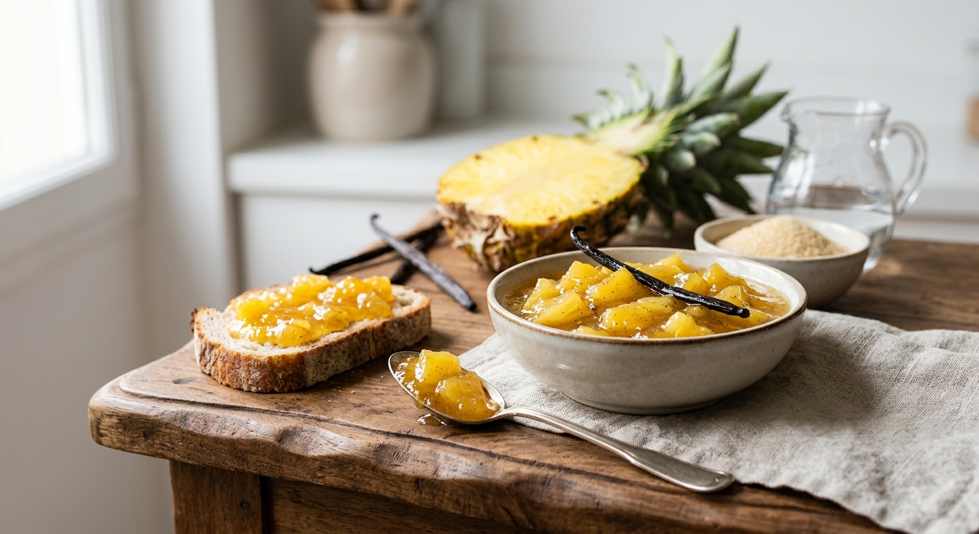 Confiture d'ananas à la vanille